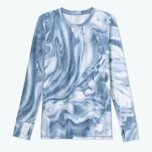 Summersalt The Long Sleeve Pullover Slate Marble S Stretch Active Top Beach